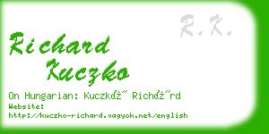 richard kuczko business card